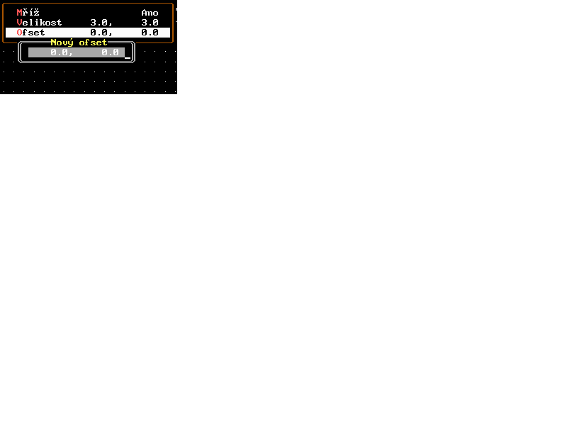 Menu nastaven� hlavn� m��e a m��