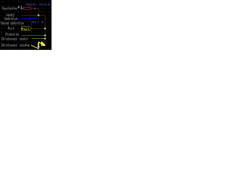 Objekty pro vytv��en� spoj� editoru sch�mat